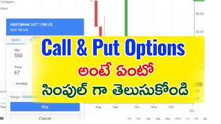 Call Option Put Option Explained in Telugu [upl. by Brittni]