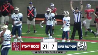 Stony Brook Football vs Charleston Southern  Oct 6 2012 [upl. by Ahsauqal278]