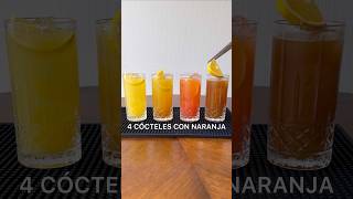 4 CÓCTELES CON JUGO DE NARANJA cocktail drink shorts [upl. by Aihceyt444]