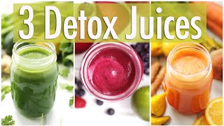 3 Detox Juice Recipes for Healthy Skin amp Digestion [upl. by Zsa195]