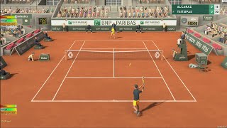 Carlos Alcaraz VS Stefanos Tsitsipas  ROLAND GARROS  Tennis Elbow 4  Gameplay [upl. by Yanaton]