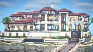 Minecraft Mediterranean Mansion Tutorial  Interior  Part 1 [upl. by Eltsirk]