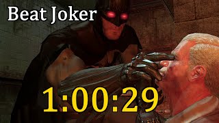 Batman Arkham Asylum Speedrun Beat Joker in 10029 obsolete [upl. by Omissam]