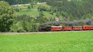 Dampfzug Zillertalbahn Lok Nr 5 fährt von Jenbach nach Mayrhofen 28718 [upl. by Amoreta]