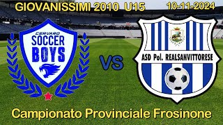 Soccer Boys Cervaro vs Real SanVittorese Campionato provinciale Lazio Giovanissimi U15 [upl. by Odlauso]