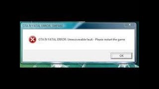 GTA IV FATAL ERROR Unrecoverable fault  please restart the game HATASI  KESİN ÇÖZÜM [upl. by Eleanor]