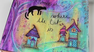 Home art journal mixed media tutorial [upl. by Melitta947]