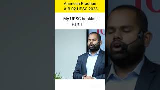 My UPSC booklist part 1 Animesh Pradhan AIR 02 UPSC 2023 upsc ias ips iasmotivation lbsnaa [upl. by Sotos580]