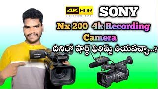 Sony HXRNX200 Video Camera Review  unboxing In Telugu💥💥 [upl. by Olifoet]