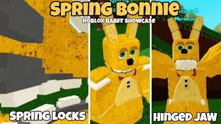 SpringBonnie Spring Locks amp Servo Jaw  Roblox BABFT FNAF [upl. by Rosaleen]