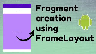 Fragment creation using Framelayout  TechViewHub  Android Studio [upl. by Morrell]