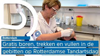 Rotterdammers met kleine portemonnee gratis geholpen op Tandartsdag [upl. by Tennes]