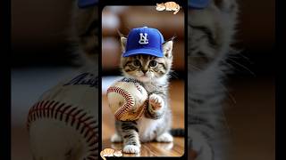 This Cat Might Be the Biggest Baseball Fan ⚾🐱 Dodgers mlb LosAngeles [upl. by Ahsert16]