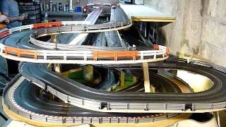 Circuit slot racing scalextric digital 45m  6 voitures  Bourgogne  P2 [upl. by Dimo670]