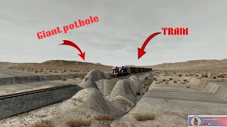 🧲TRAIN VS GIANT POTHOLE🤯BEAMNG DRIVE END IN TOTAL DESTRUCTION 0 [upl. by Aneris157]