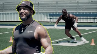 LB Drills w Denzel Perryman to improve Reaction Footwork amp More [upl. by Llewoh]