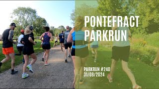 Pontefract parkrun 240 on 310824 [upl. by Nnylyam]