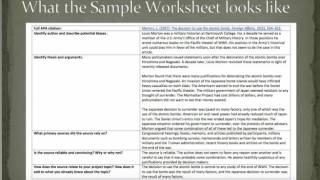 HIS100 Secondary Source Analysis Worksheet CC [upl. by Eelarol348]