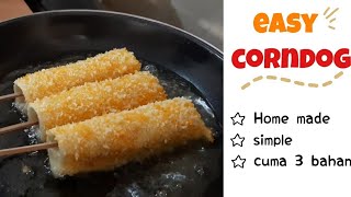 CARA MEMBUAT KOREAN CORNDOG  anti gagal cuma 3 bahan [upl. by Coulson]