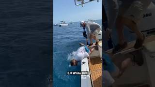 BJJ White Belt VS Black Belt Fishing Level shorts bjj mma jiujitsu funny [upl. by Ynnij]