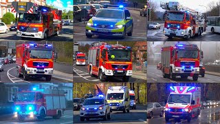 BEST OF EINSATZFAHRTEN LÜNEBURG  Feuerwehr Rettungsdienst Polizei amp THW auf Alarmfahrten [upl. by Atteynad]