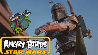 Boba Fett Fall Into The Sarlacc Pit But With Angry Birds Star Wars Scream [upl. by Tiffie]