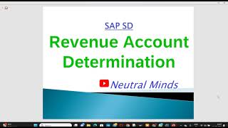 SAP SD Revenue Account Determination process and configuration  VKOA  FTXP [upl. by Alphonsine]