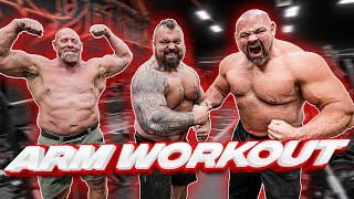 INTENSE ARM WORKOUT WITH EDDIE HALL amp NICK BEST  800LB DIPS [upl. by Berkin]