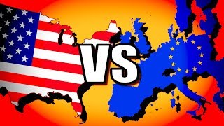 United States vs European Union USA vs EU  Hearts of Iron 4 HOI4 Modern Day [upl. by Cheng]