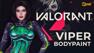 Valorant Agent Viper  Bodypaint Just Chatting Twitch Highlights  Djarii [upl. by Dnanidref962]