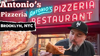 Pizza review ANTONIOS PIZZERIA BrooklynNYC Since 1957 [upl. by Alejna]