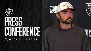 Gardner Minshew Presser  102324  Raiders  NFL [upl. by Gaal529]