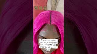 PINK HAIR DYED TO PERFECTION đź’Ż pinkhair pinkhairdontcare blondehair haircolor humanhair [upl. by Enra142]