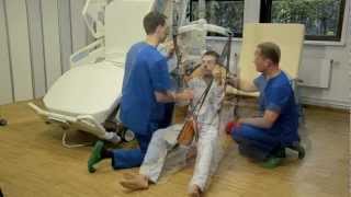 Guldmann Ceiling Lift Intensive care transfer with GH3 ceiling lift [upl. by Airamanna580]