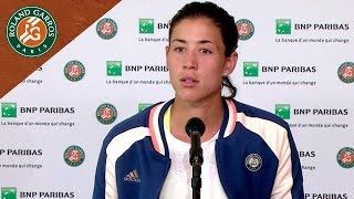 Garbine Muguruza  Press Conference after SemiFinal I RolandGarros 2018 [upl. by Enaled880]