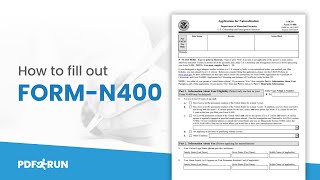 How to Fill Out Form N400 Online  PDFRun [upl. by Papagena]