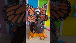 Calaverita vestida de Mariposa 🧡 diademuertos calaveritas díadelosmuertos [upl. by Dajma]