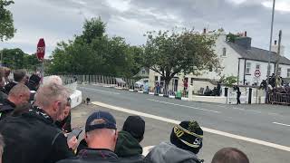 IOM TT 2022 Supersport Race 1 at Ballaugh Bridge [upl. by Pitt584]