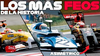 TOP 10 COCHES MÁS FEOS DE LA FORMULA 1 19502024 [upl. by Jessen]