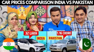 Car Prices Comparison Between India And Pakistan  India Vs Pakistan Car Price Comparison  Reaction [upl. by Aikenahs202]