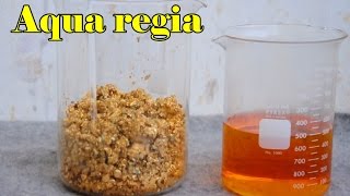 Gold Aqua regia dissolving Chloroauric acid gold refining recovery Pure gold precipitate [upl. by Neehsas206]