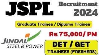 JSPL Best Notification 2024  Engineers Jobs  Diploma Jobs  Freshers Jobs  2024 Passout Jobs [upl. by Suravart]