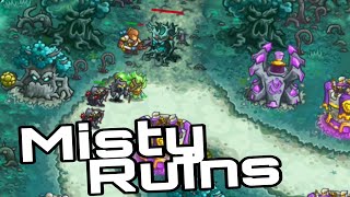 Kingdom Rush Alliance 17  MISTY RUINS  Impossible 3 Stars NLL [upl. by Odab]