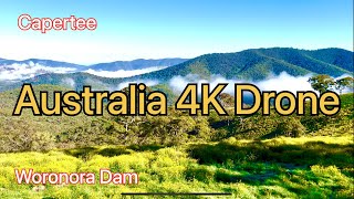 CaperteeWoronora Dam Sutherland Shire New South Wales Australia 4K HDR drone with soothing music [upl. by Newo]