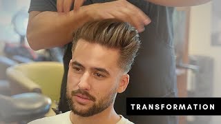 Mens Hair Transformation  Modern Greaser Haircut ft Jordan OBrien [upl. by Atiuqcir]