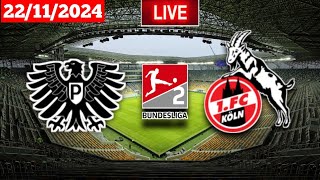 Preußen Münster vs FC Cologne  2 Bundesliga Live Match Score 2024 [upl. by Kubis762]