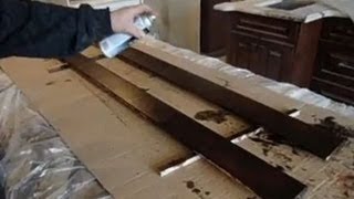 Stair Nosing How to Put Stain and Finish on Laminate Hardwood Nosing DIY Mryoucandoityourself [upl. by Adnahsor]