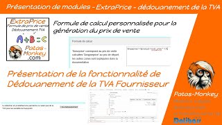 Extraprice et le dédouanement de la TVA des factures fournisseurs dans Dolibarr [upl. by Kenweigh]