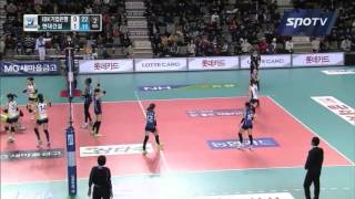 Polina Rahimova vs IBK Volleyball Highlights kovo Round 5 [upl. by Aisayt]