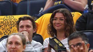 Zendaya amp Tom Holland Dancing to Whitney at the Match 💃🕺 Just Want to Dance with Somebodyquot [upl. by Robert749]